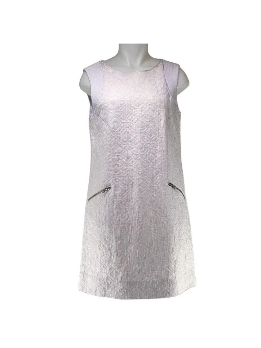 J. Crew Womens Sleeveless Textured Shift Dress S Lavender